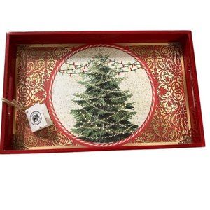 Michel Design Works Christmas Vanity Tray Tannenbaum Pattern Collec…